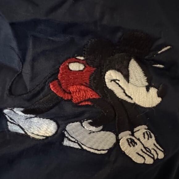 Disney Park Rain Jacket Mickey Zip Front hood Wind Breaker Navy S - Picture 5 of 9